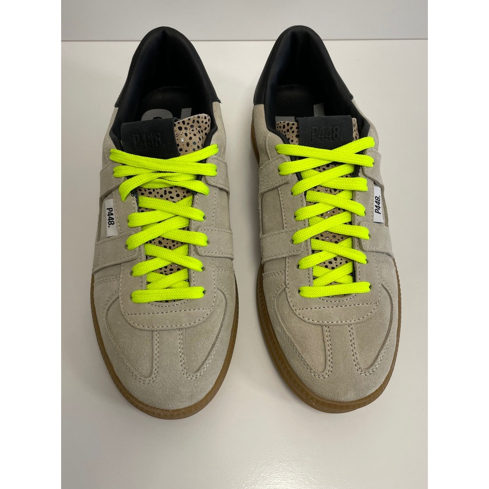 P448 Monza Trek Women's‎ Size 39 Soia Beolat Suede Neon Animal Sneakers NWOB